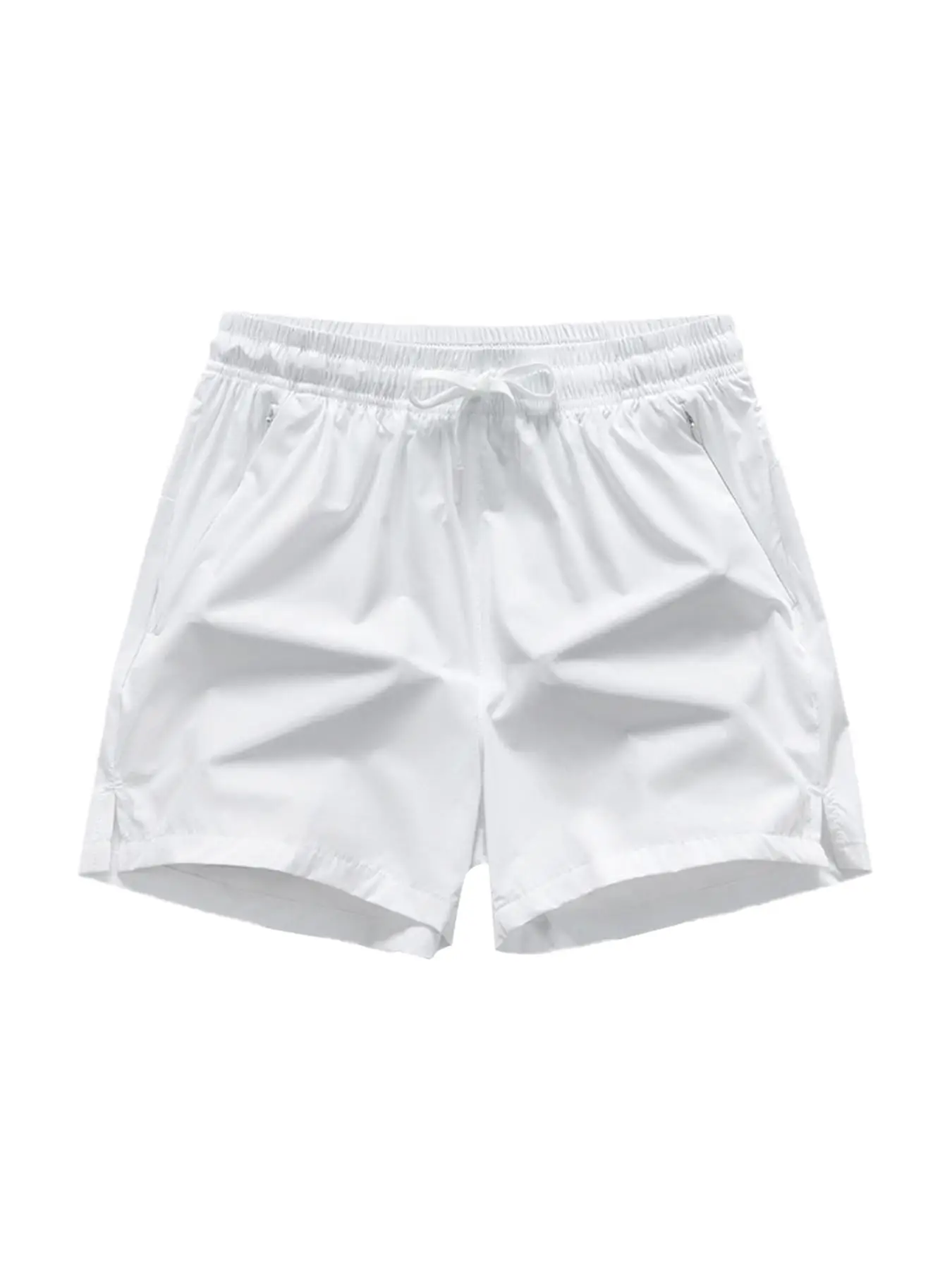 Men's Regular Fit Solid Drawstring Sports Gym Shorts, Summer Outfits 2024, Workout Shorts, Gym Shorts, Casual Elastic Waist Zipper Pocket Shorts for S