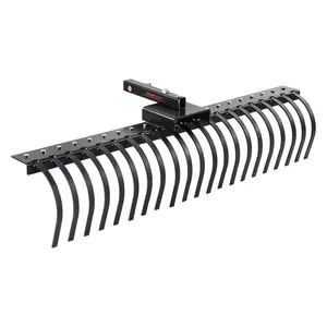 VEVOR Tow Behind Landscape Rake, TikTokShopBlackFriday, 60" Tow Dethatcher with 21 Steel Coil Tines, Lawn Dethatcher Rake Attaches to 48" or 60" Toolbars and 3-point Suspension Systems, for Leaves, Pine Needles, and Grass