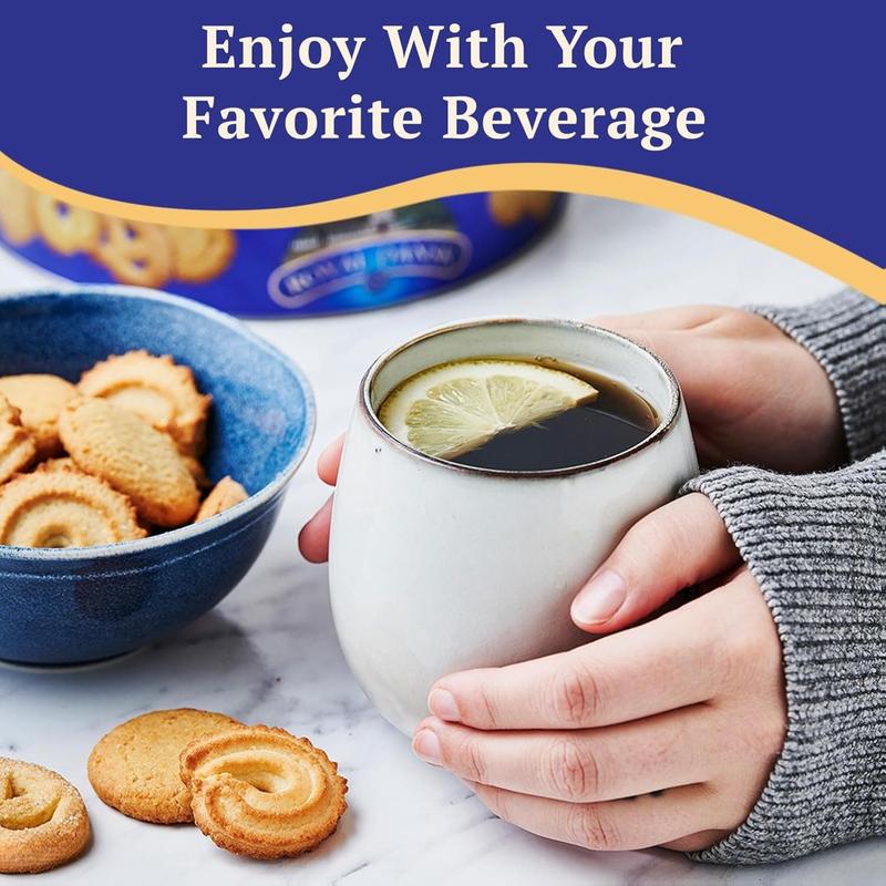 Royal Dansk Danish Butter Cookie Selection, 12 oz Tin – Authentic Assortment of Original Butter Cookies Made with Real Butter, No Preservatives or Artificial Colors, Perfect for Gifting
