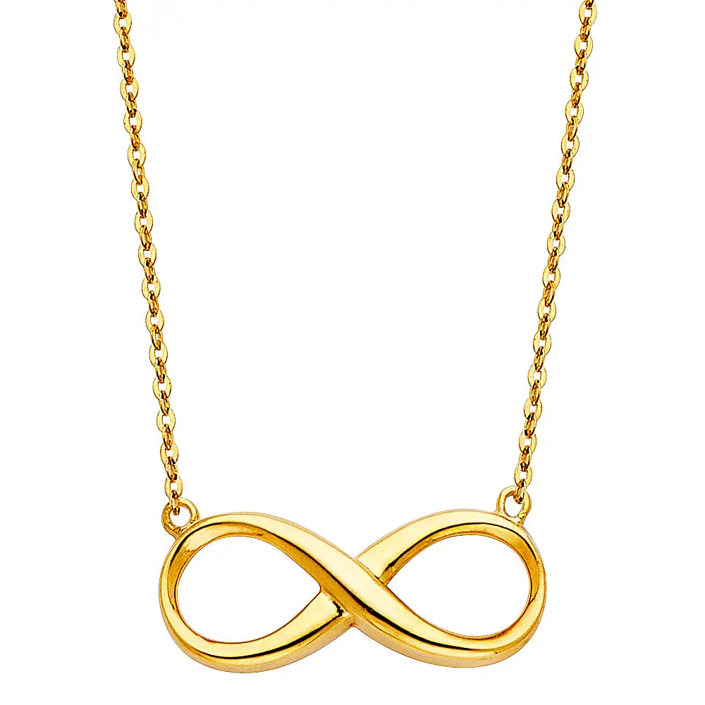 14K Gold Dainty Infinity Necklace