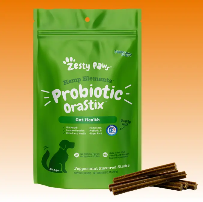 Hemp Elements Probiotic OraStix Chews for Dogs 12oz