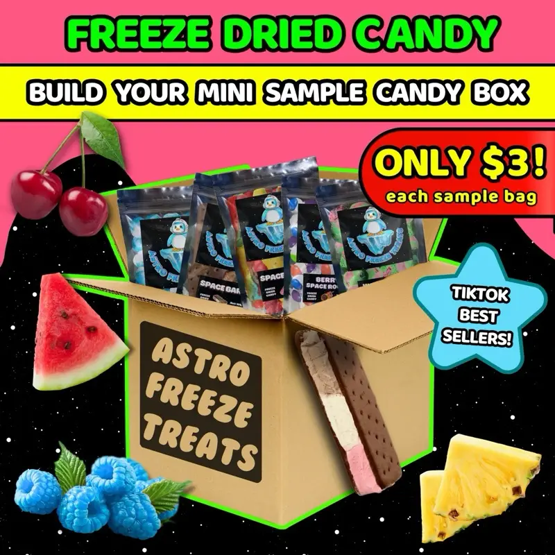 Build Mini Candy Box- Pick Flavors- $3 Mix & Match- Sample Sizes- Astro Freeze Treats- Crunchy Freeze Dried Snack
