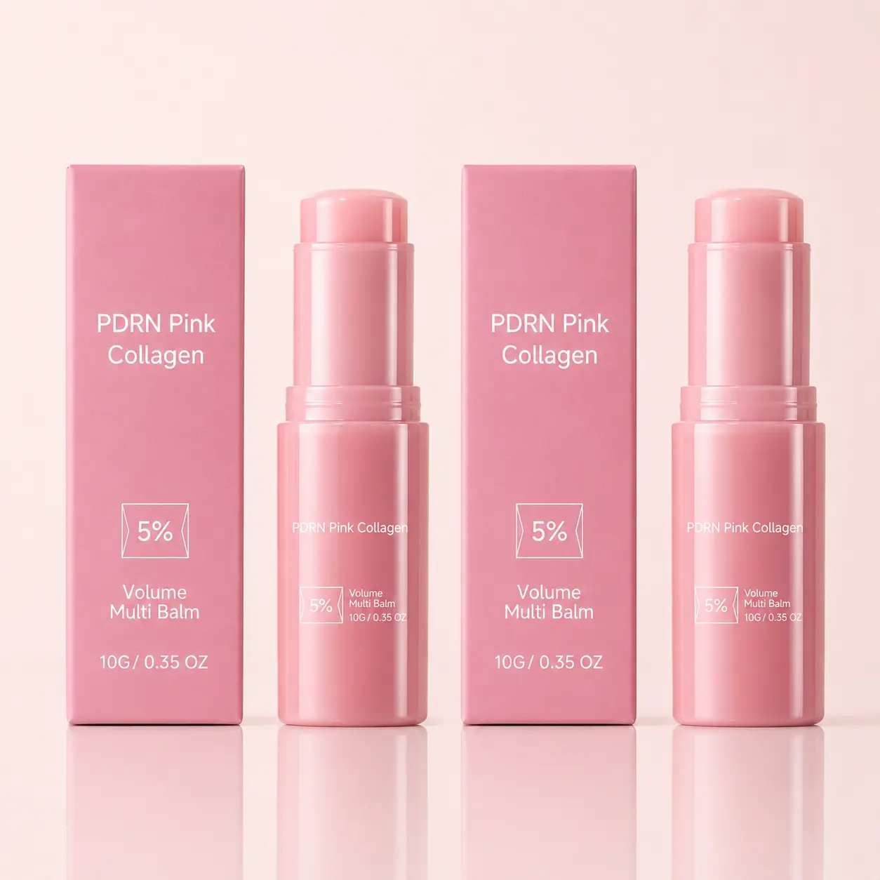 PDRN Collagen Lip Balm with Volufiline & NAD+, Moisturizing Korean Skincare Stick for Lip Treatments