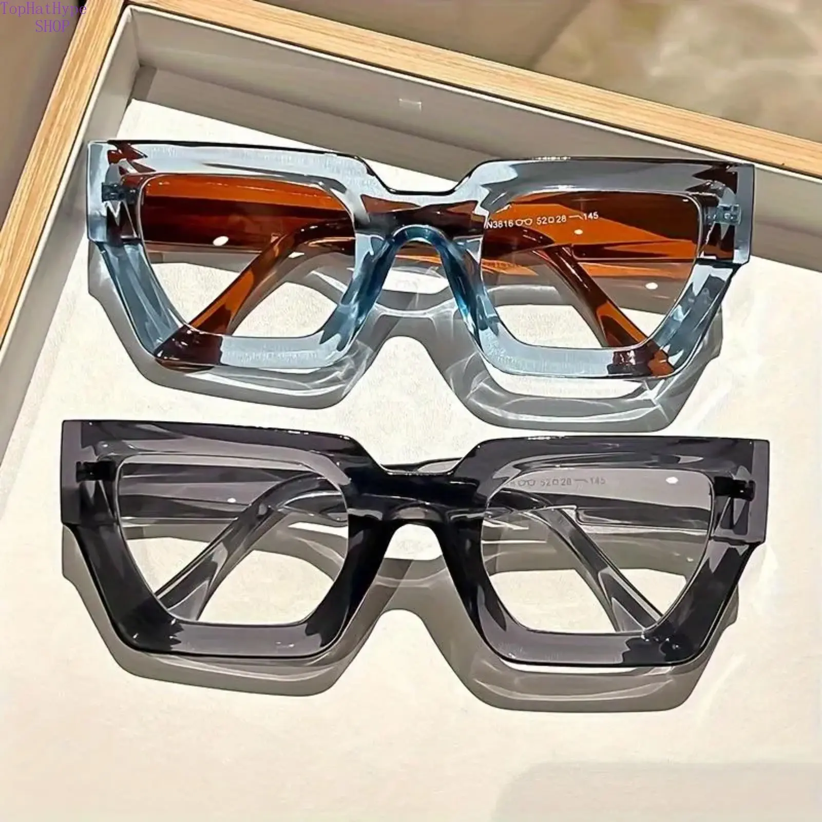 3 Pcs Y2K Oversized Leopard Print Blue Light Glasses Clear Lens Fashion Eyewear Casual Daily Wear Decorative Computer Glasses