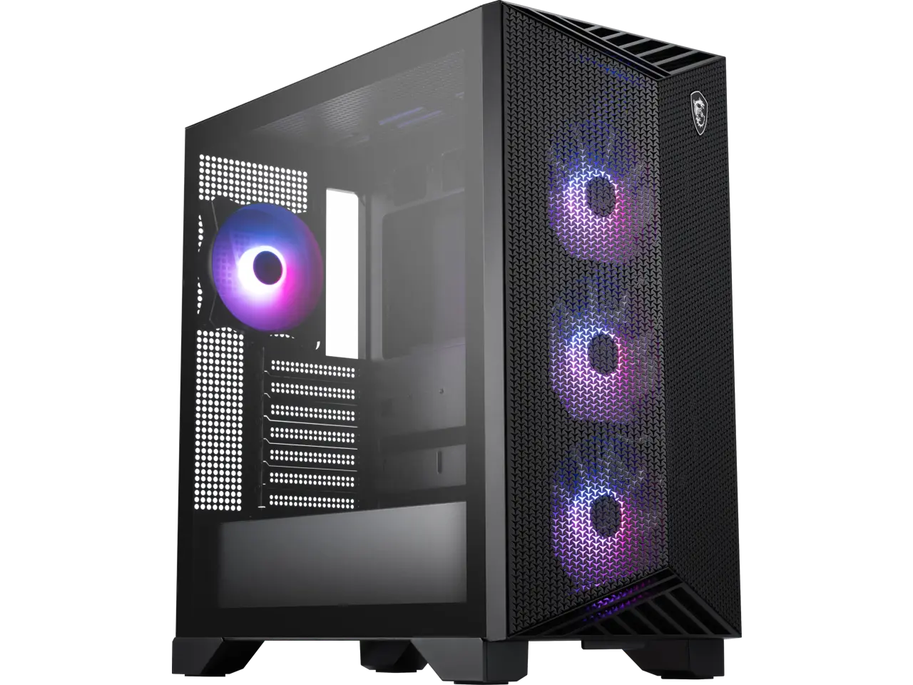 MSI MPG GUNGNIR 211R AIRFLOW PZ , TH, 1xUSB 3.0, 1xType C, 4x120mm PWM ARGB Fan, Tempered Glass Window, Brown Box, Solid Wood Pallet packing