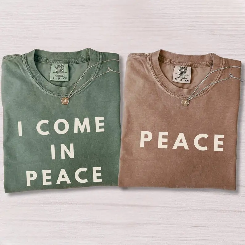 Funny Dirty Couples Shirts, I Come In Peace Matching Tees, Inappropriate Humor Couple Gift, Comfort Colors Shirt Set