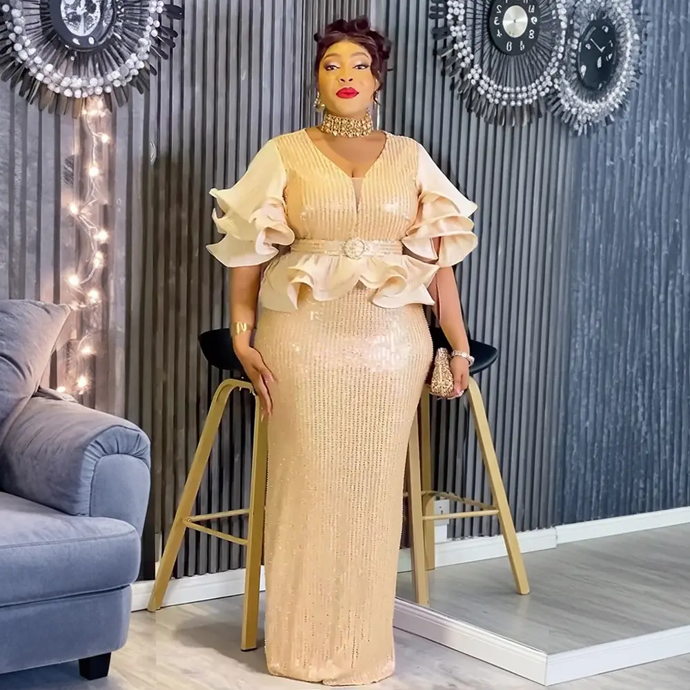 Women's Plus Size Luxury African Formal Wear Maxi Dress - 2026 New Ruffle Sleeve Sequin Long Elegant Dresses for Women, Ideal for Evening Weddings & Parties summerwins, Women's Clothes, Clothes,summerwins - TikTok Shop Women's Plus Size Luxury African Formal Wear Maxi Dress - 2026 New Ruffle Sleeve Sequin Long Elegant Dresses for Women, Ideal for Evening Weddings & Parties summerwins, Women's Clothes, Clothes,summerwins - TikTok Shop
