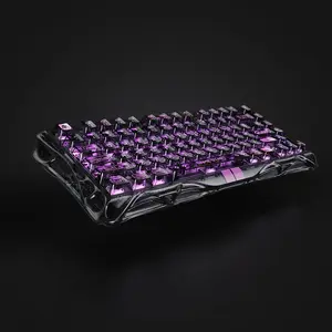 GravaStar Mercury V75 Lite Hall Effect Magnetic Gaming Keyboard – 8KHz Rapid Trigger Wired 75% Keyboard, Adjustable Actuation, Hot-Swappable Switches, Transparent RGB for PC/Mac