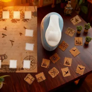 Square punching tool for hand-making, Handmade Crafts, with manual embossing function and flower patterns, is very suitable for scrapbooks, diaries, card making, photo projects and decorative supplies