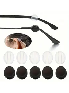 Universal Anti-Slip Eyeglass Nose Pads, Eye Glasses Nose Pads Non Slip, and Ear Hooks Suitable for Sports and Work. Prevents Glasses from Slipping When Sweating, Comfortable and Invisible Design, Suitable for Men and Women