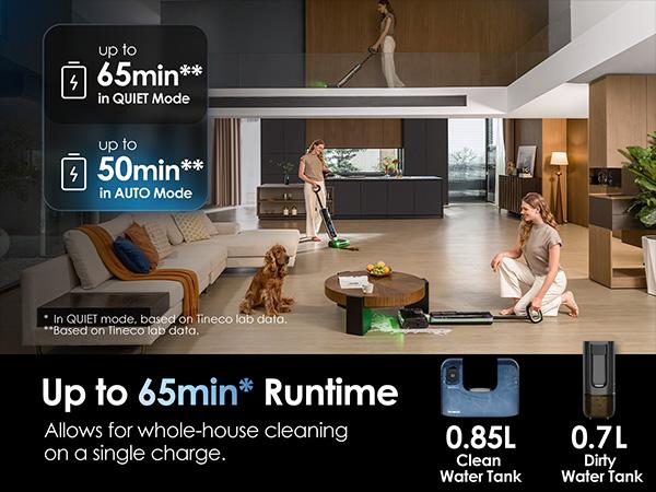 Tineco FLOOR ONE S7 Master Wet Dry Vacuum Cleaner, StreakFree Scraper, 3.9inch Ultra-Slim Body, 23kPa Suction, Flashdry Self-Cleaning System, 150° DustReveal Green Headlight