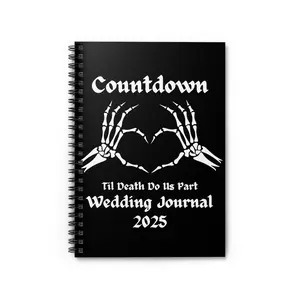 Bride to Be Journal - Spiral Notebook, Dark Romance Wedding Countdown, Ruled Line, Hardback Journal for Brides, Bride Notebook