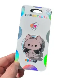 Cat Bat Phone Grip MagSafe, Spooky Gothic Kitten Pop Socket, Black Cat with Wings Accessory, Witchy Gift for Her, Magnetic Phone Stand for Kindle