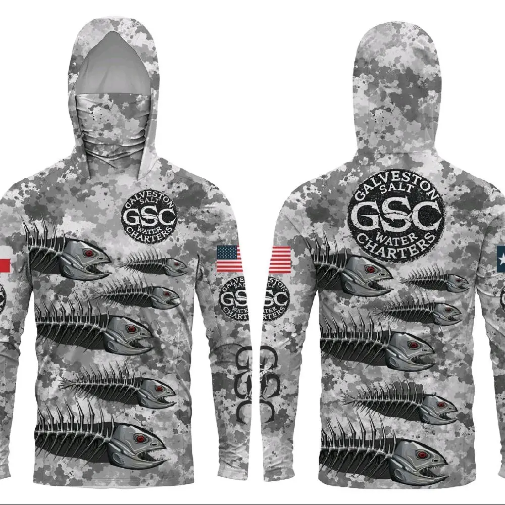 Just Fish It” GSC Hooded Masked Performance Fishing Jersey – Whackin & Stackin Edition