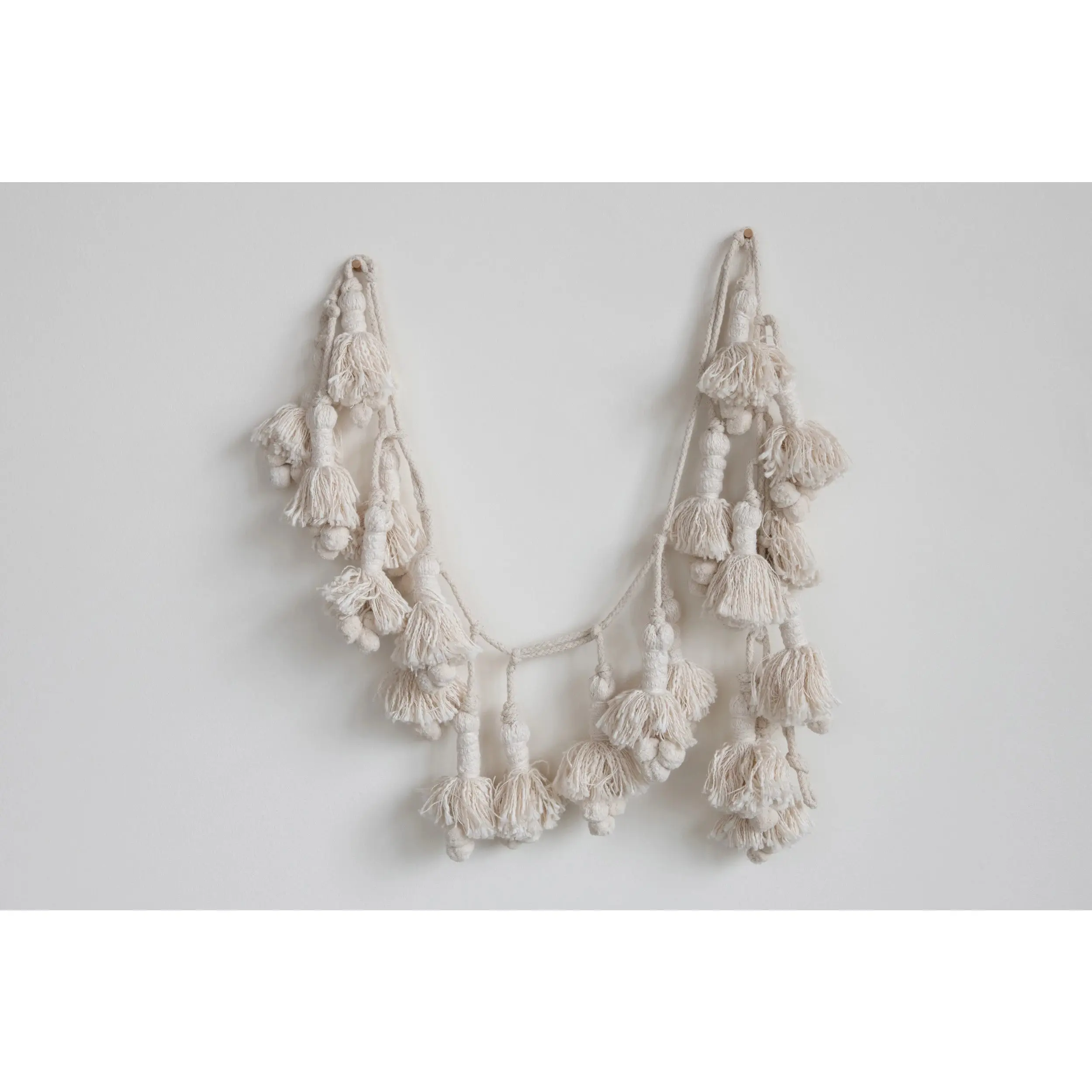 Hand-Woven Cotton Tassel Garland