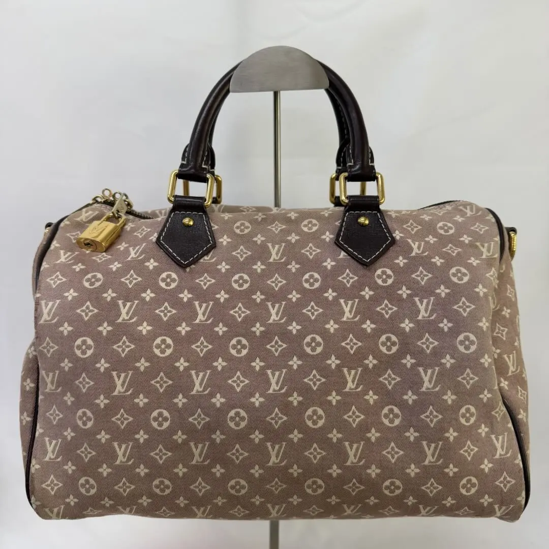 Pre-owned Louis Vuitton Speedy 30 Denim (Monogram Idylle) Limited Edition Boston Handbag (2012 production)