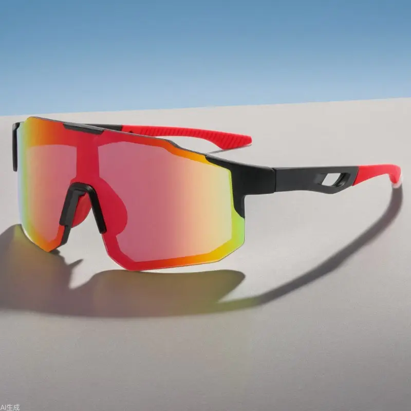New Cycling Sunglasses Large Frame UV400 Shades UV Protection Outdoor Sports Windproof Anti-Ultraviolet Hiking Climbing Goggles