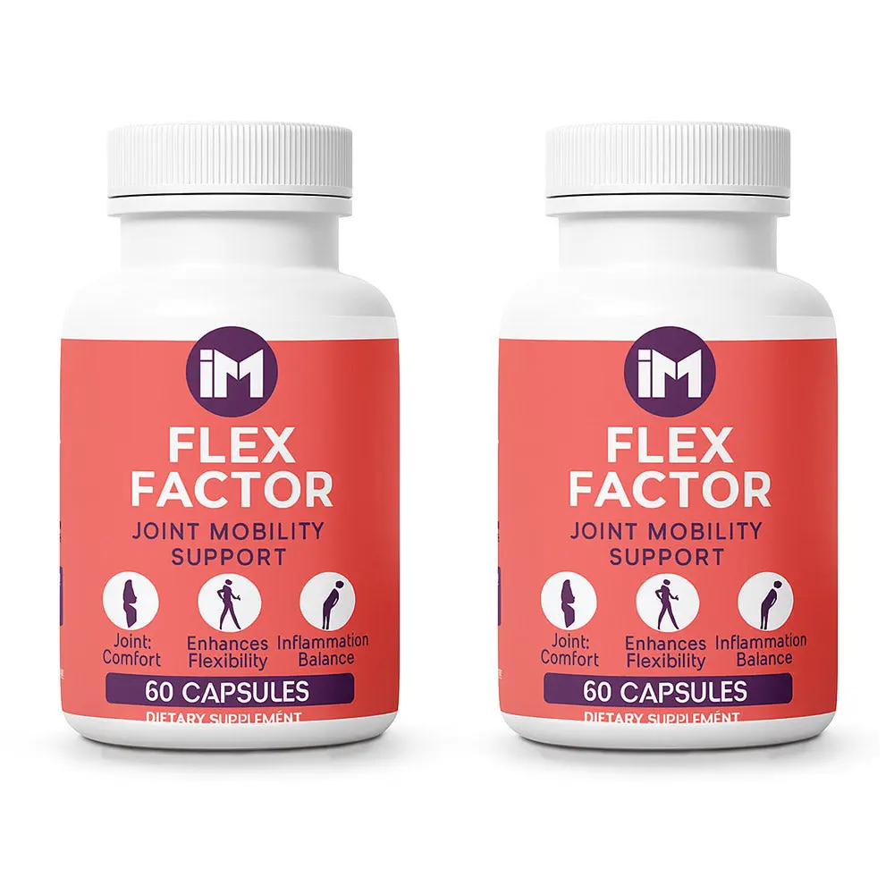 IM Flex Factor - 2 Bottles | Joint Comfort & Flexibility Support | Glucosamine, Chondroitin, Turmeric & Boswellia | 60 Capsules | 8-in-1 Complete Joint Wellness Formula (Copy)