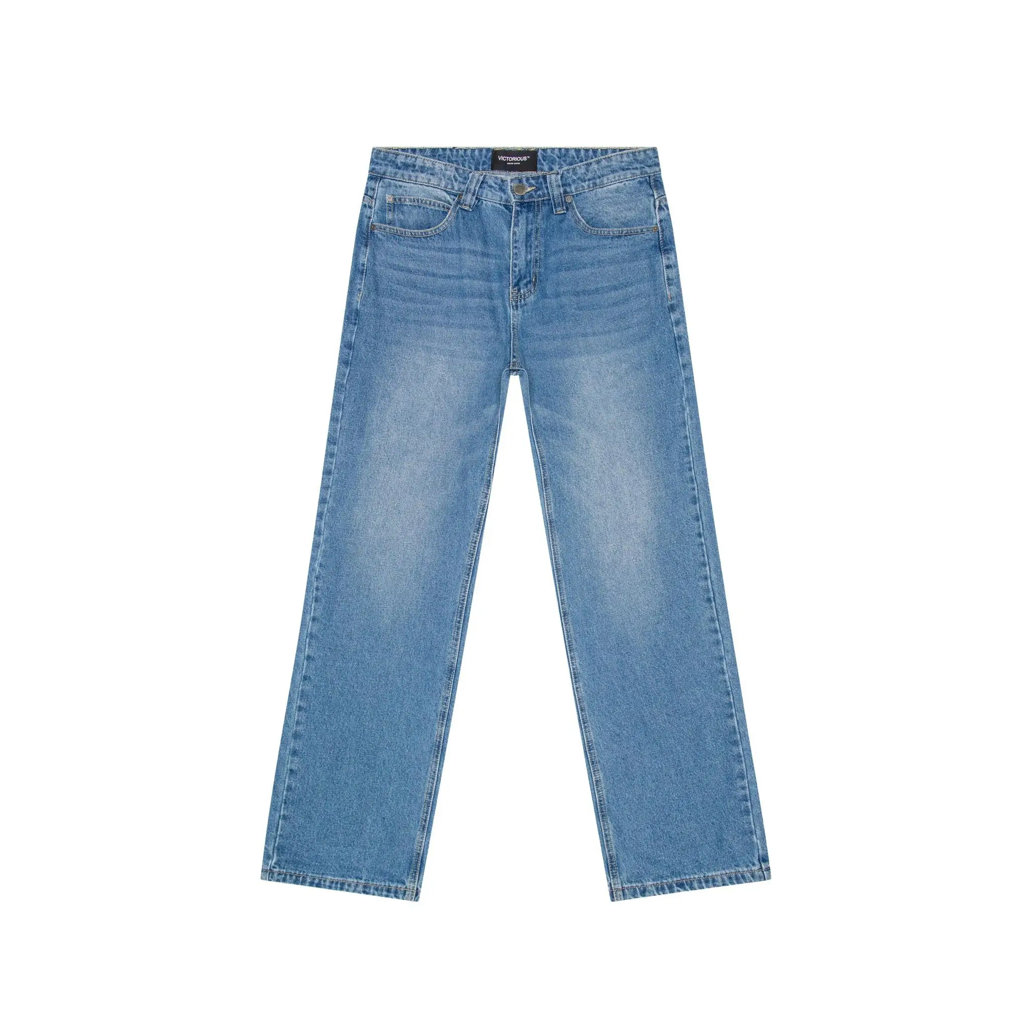 VICTORIOUS 13oz Heritage Baggy Denim – Modern Fit 100% Cotton Menswear 32 inseam