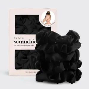 Satin Sleep Scrunchies - Black Satin Sleep Scrunchies - Black