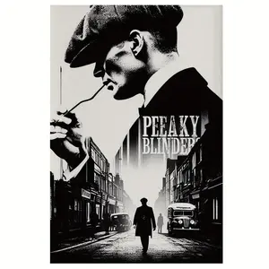 1 Piece Peak Blinders Fashion Canvas Wall Art, 12x 18inch Frameless Movie Poster, Classic British Drama Series Artwork, Suitable for Bedroom, Living Room, Corridor Decoration, Bedroom Wall Art| Fashion Style Decoration| Art wall decorations, posters for r