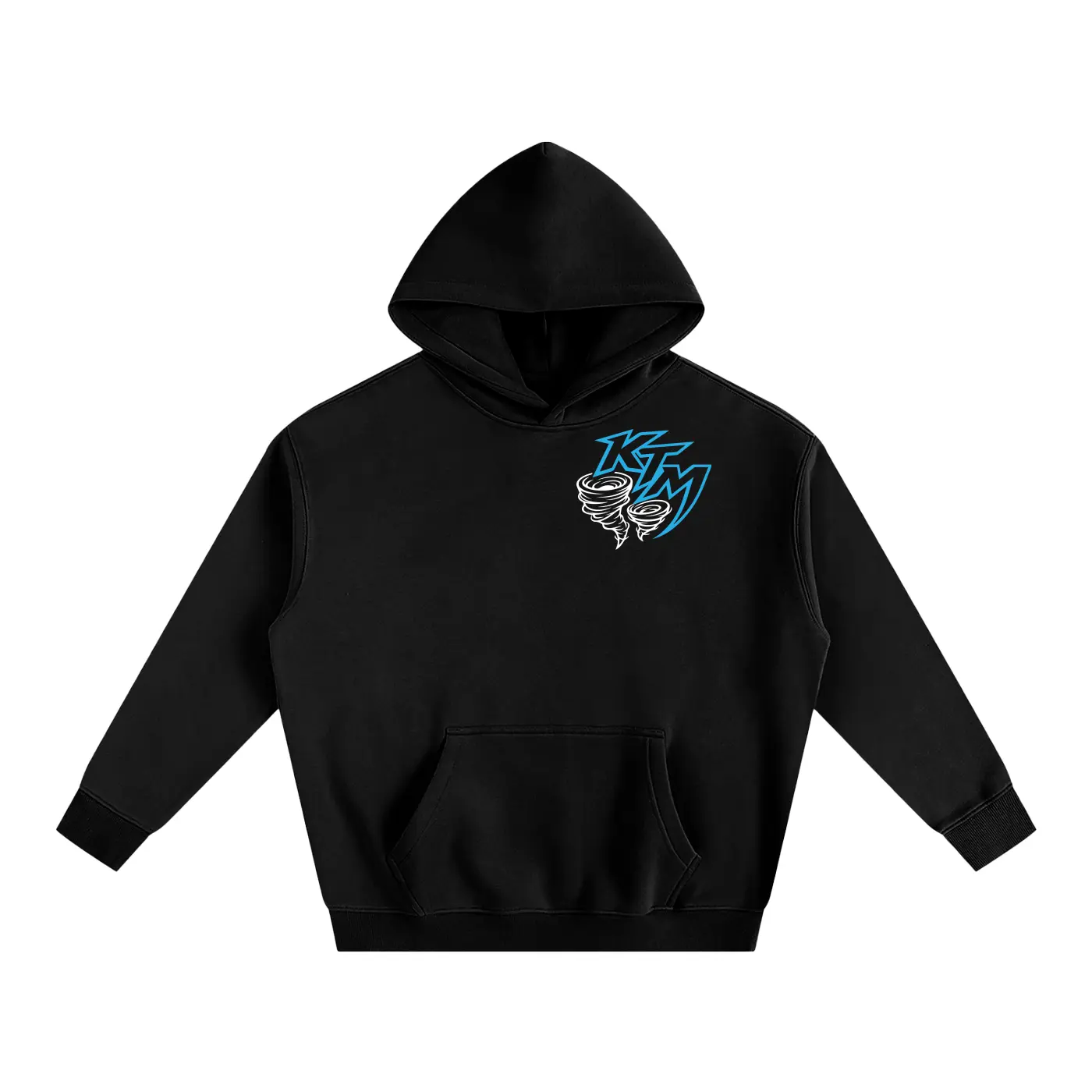 KTM STORM H Unisex Loose Fit Hoodie 42% Cotton 53% Polyester Thick Fabric Slight Stretch Casual Streetwear Long Sleeve Drop Shoulder Autumn Winter