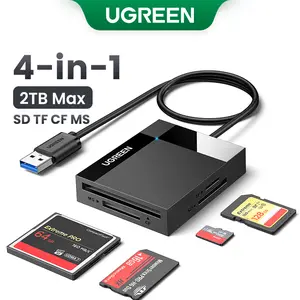 UGREEN 4in1 SD TF Card Reader 5Gbps 2TB Max USB 3.0 TF, SD, CF,MS ,Micro SD, SDXC for Windows Linux MacOS Laptop PC, Computer Office Accessories, September Restock，TikTokShopBlackFriday ,TikTokShopHolidayHaul