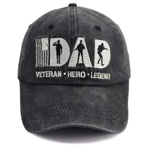 Dad Hats for Men Fathers Day Birthday Xmas Retirement Gifts From Daughter Son, Dad Veteran American Flag Baseball Cap, The Legend Hero Dad Country Hat