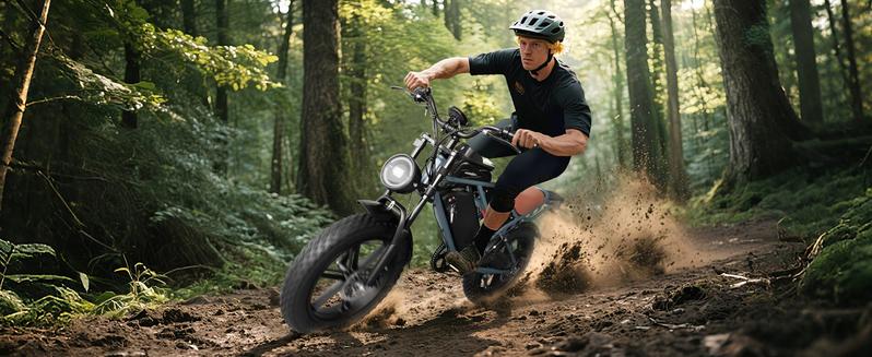 【Christmas Gift&DEEPOWER Ebike】Electric Bike for Adult, 1800W Peak Electric Dirt Bike, 37MPH, 100 Miles(PEDAL-ASSIST), 7 Speed Electric Motorcycle, 48V Removable Battery, 20" Fat Tire Off Road Ebike, All Terrain for Mountain, Sand, Road