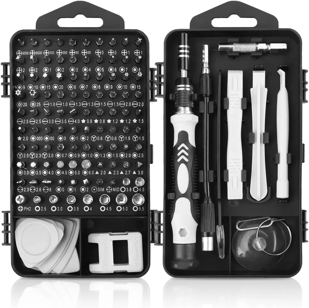 115-in-1 Precision Screwdriver Set, Electronics Repair Tool Kit Micro Bit with Flexible Shaft for Phone, Computer, Watch, Console, Doorbell, Electronic, Tools Gift