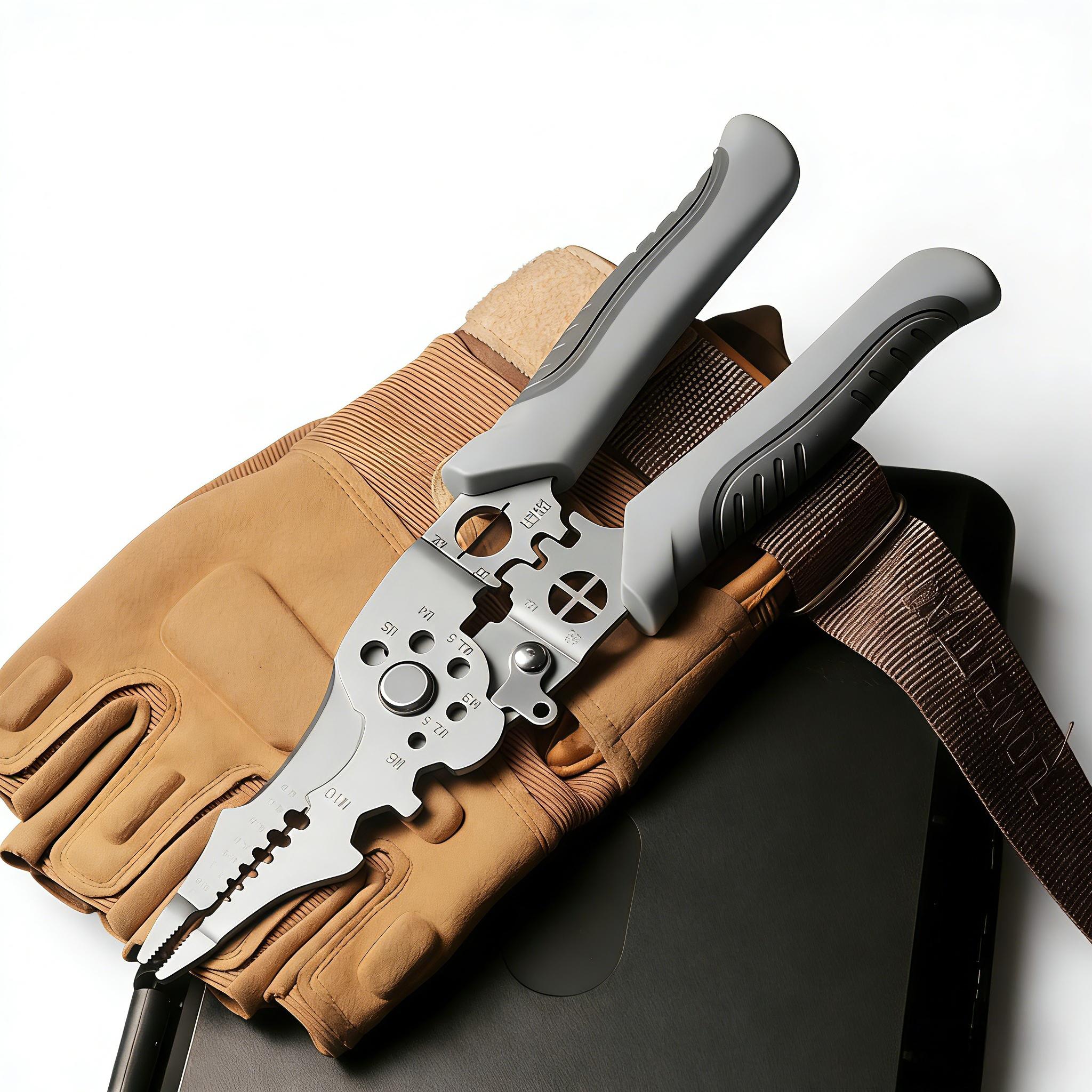 21 in 1 Multifunctional Wire Stripper Pliers,  Cable Cutter & Stripping Tool, Non‑Slip Handle Electrician Wiring Tools for Home & Industrial Use