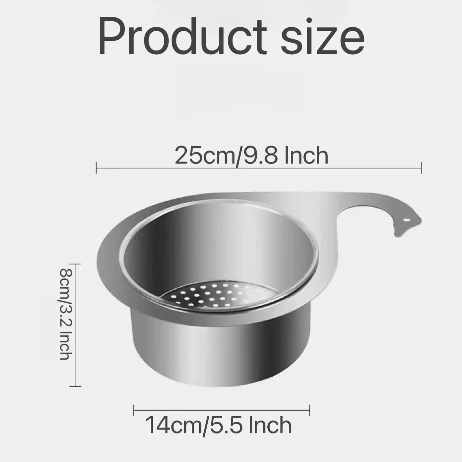 Stainless Steel Swan Sink Strainer Basket Kitchen Sink Drain Filter Durable Mesh Design for Efficient Water Drainage Easy Clean Storage Solution