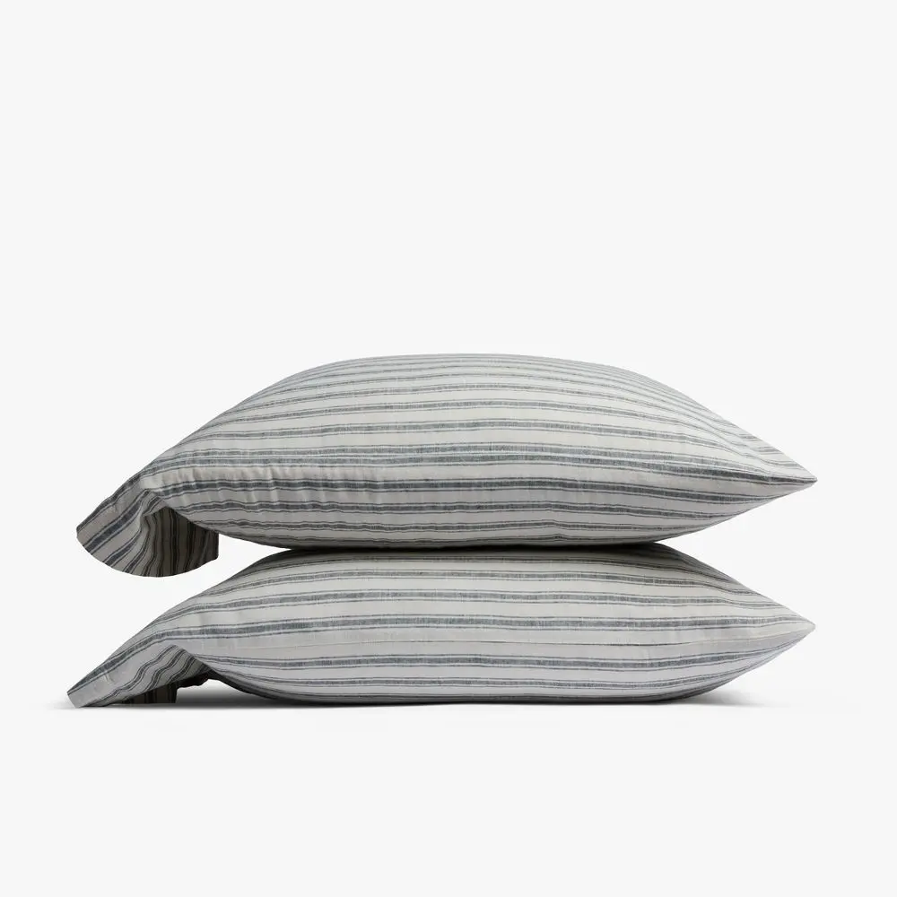Parachute Relaxed Linen Stripe Pillowcase - Cooling, Soft, Warm Bedding Linen for Comfortable Sleep