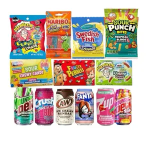 Candy And Soda Assorted Bundle- 4 Candy Bags and 4 Limited Edition Sodas