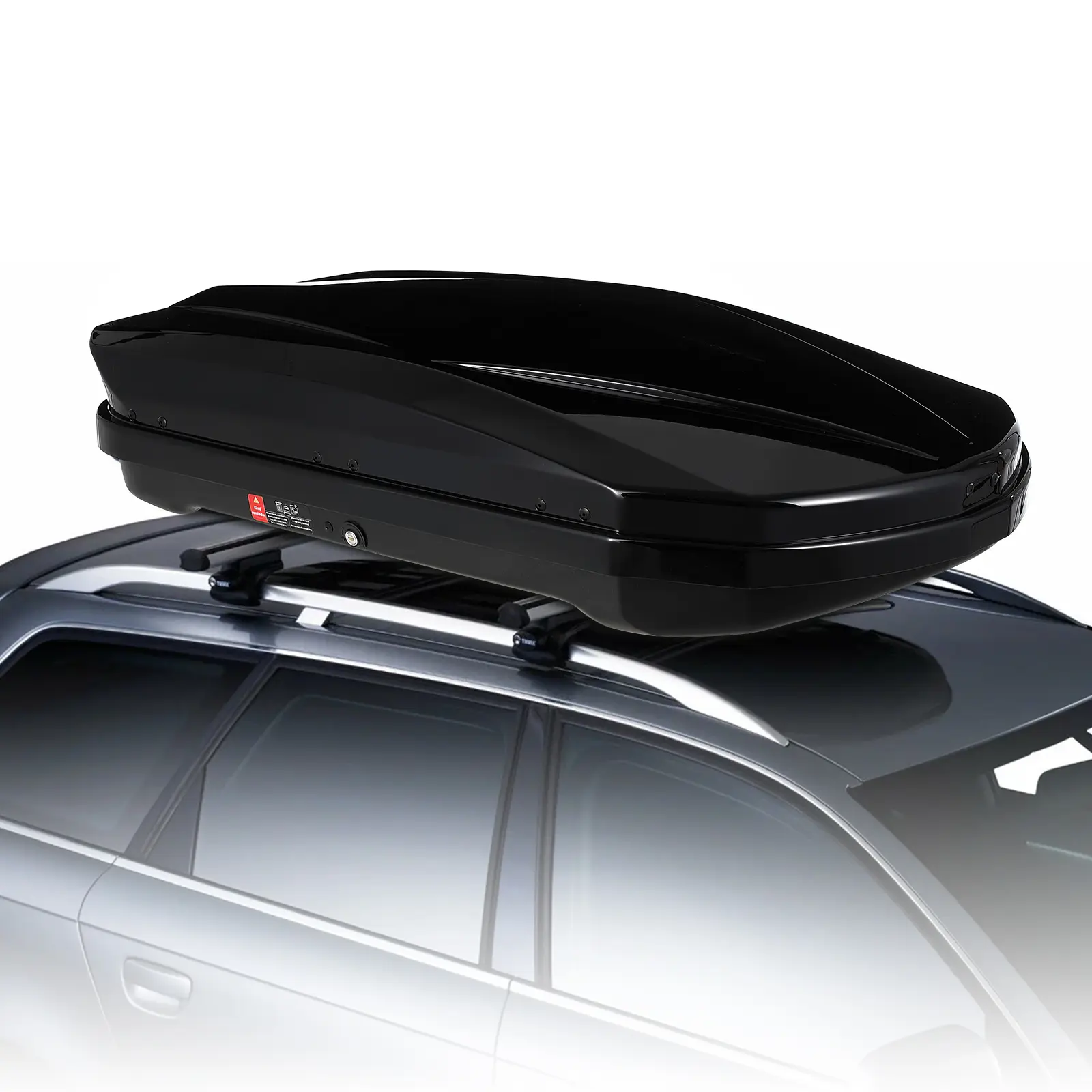 Heavy Duty Hard Shell Roof Top Cargo Carrier - 7069(L)x31(W)x15(H) Waterproof Lockable Storage Box Capacity 165 LBS 17 Cu Ft - Tool-Free Install- Fits SUV, Truck, Van, Weatherproof, Abs Plastic