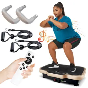 Vibration Plate Machine, 330LBS Capacity, 22in Wide, Remote Control, Lymphatic Drainage, Full Body Workout for Home Gym