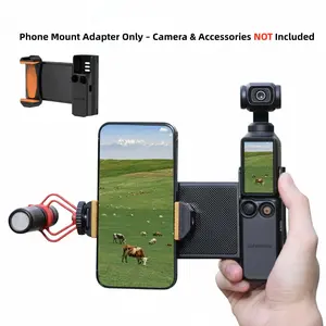 Ultimate Vlog 2-in-1 Rig for DJI Osmo Pocket 3 & Phone  Multifunctional Expansion Mount Xtra Muse Accessories with Memory Card/Filter Case Cold Shoe 1/4" Tripod Thread Shockproof Silicone Pad
