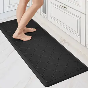 Deconovo Kitchen Mats for Floor, Kitchen Mat and Rugs Cushioned Anti-Fatigue, Waterproof, Non Slip, Easy-Clean, Long-Lasting and Comfort at Home