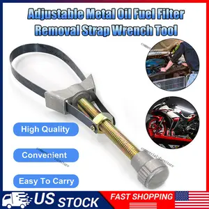 USA NEW Auto Car Diameter Adjustable Oil Filter Removal Strap Wrench Tool