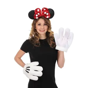Minnie Glitter Headband & Gloves Set