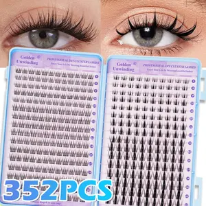 False eyelash extension set-thick, light anime eyelashes, diy eyelash clusters, 8-16mm mixed length, soft and comfortable, suitable for novice homemade household extension, daily stage makeup, reusable, Eyelash Extensions Set