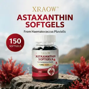 XRAOW Astaxanthin 12mg 150 Softgels - Natural Antioxidant for Skin Radiance & Hydration, 75-Day Supply