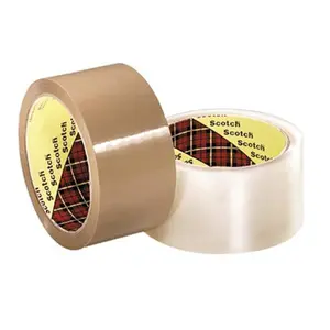212 MAIN 3M Industrial Polypropylene Carton Sealing Tape, 405-021200-14105 371 Tan, 48mm x 50m, Moistureproof for Corrugated Boxes