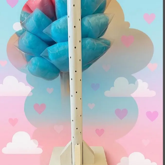 Wood stand for cotton candy