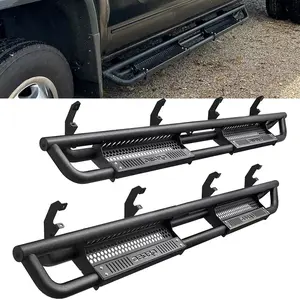 YITAMOTOR 6 inch Running Boards Compatible with 2019-2025 Chevy Silverado/GMC Sierra 1500 Crew Cab, 2020-2025 Silverado/Sierra 2500HD 3500HD, Bolt-on Paintable Side Steps, Powder Coated Black Nerf Bars