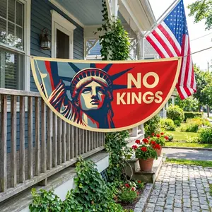 No Kings House Flag, Anti Trump House Flag, Resistance Nope To Fascism Flag, Rally Flag, Protest Yard Flag, Political Activist Home Decor
