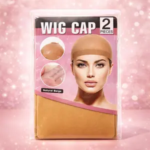 Light Brown  Cap Stretchy Nylon Stocking  Caps Breathable Elastic Hair Net For Women Natural Fit Daily Wear Wig