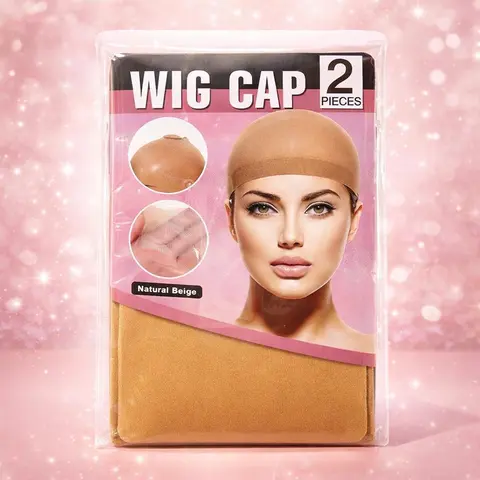 Women's Light Brown Elastic Wig Cap, Stretchy Nylon Stocking Cap, Breathable Hair Net for Daily Natural Fit Wear