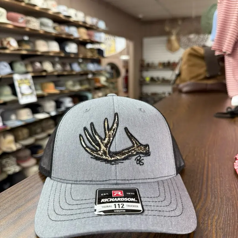Youth Antler Shed Trucker Hat - Grey/Black