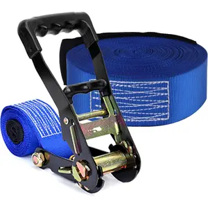 65ft Complete Slackline Kit with High Grade Ratchet, Full Slack Line Set Perfect for Kids and Adults Outdoor Camping Backyard Fitness Leisure Activities